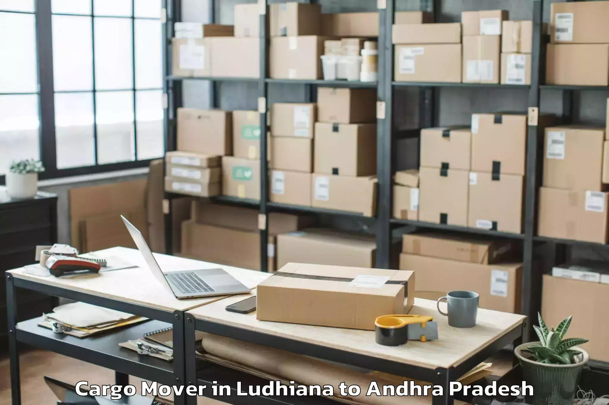 Easy Ludhiana to Nidamarru Cargo Mover Booking